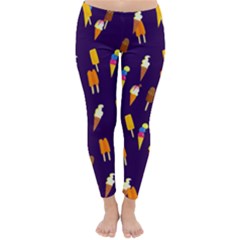 Seamless Ice Cream Pattern Classic Winter Leggings by Nexatart