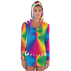 Rainbow Seal Re Imagined Women s Long Sleeve Hooded T-shirt by Nexatart