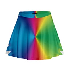 Rainbow Seal Re Imagined Mini Flare Skirt