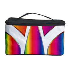 Rainbow Lotus Flower Silhouette Cosmetic Storage Case by Nexatart