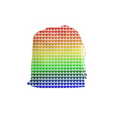 Rainbow Love Drawstring Pouches (medium)  by Nexatart