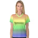 Rainbow Love Women s V-Neck Sport Mesh Tee View1