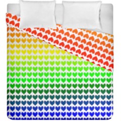 Rainbow Love Duvet Cover Double Side (king Size) by Nexatart