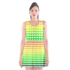 Rainbow Love Scoop Neck Skater Dress by Nexatart