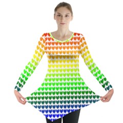 Rainbow Love Long Sleeve Tunic  by Nexatart