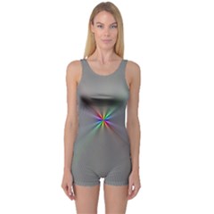 Square Rainbow One Piece Boyleg Swimsuit by Nexatart