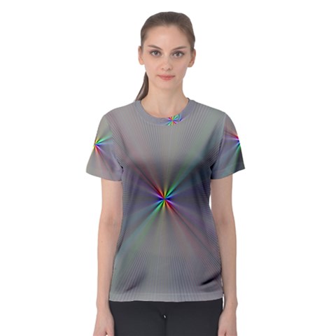 Square Rainbow Women s Sport Mesh Tee by Nexatart