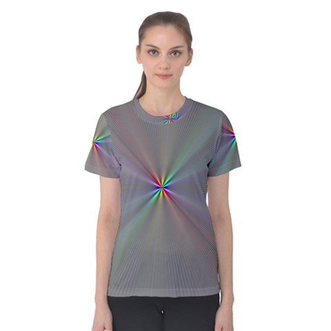 Square Rainbow Women s Cotton Tee by Nexatart