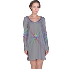 Square Rainbow Long Sleeve Nightdress by Nexatart