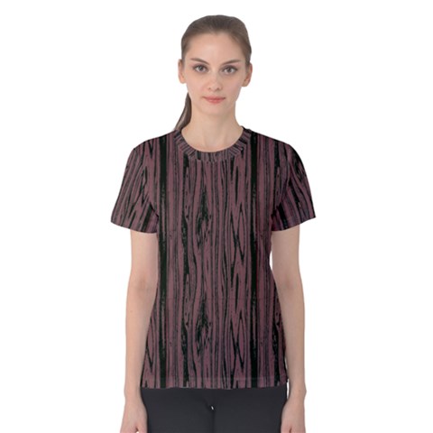 Grain Woody Texture Seamless Pattern Women s Cotton Tee by Nexatart