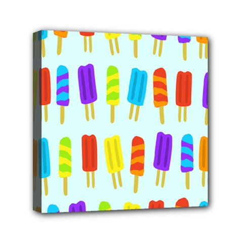 Popsicle Pattern Mini Canvas 6  X 6  by Nexatart