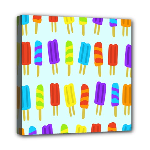 Popsicle Pattern Mini Canvas 8  X 8  by Nexatart