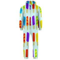 Popsicle Pattern Hooded Jumpsuit (men)  by Nexatart