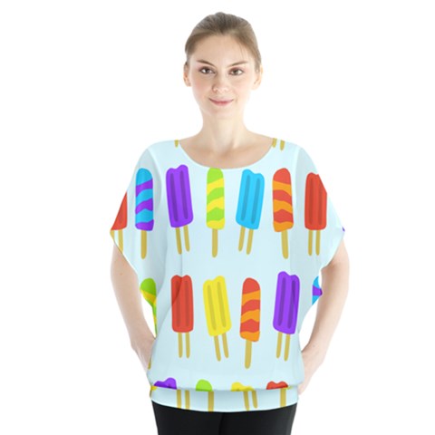 Popsicle Pattern Blouse by Nexatart