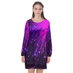 Big Bang Long Sleeve Chiffon Shift Dress  by ValentinaDesign