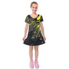 Big Bang Kids  Short Sleeve Velvet Dress by ValentinaDesign