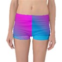 With Wireframe Terrain Modeling Fabric Wave Chevron Waves Pink Blue Reversible Bikini Bottoms View1