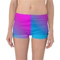 With Wireframe Terrain Modeling Fabric Wave Chevron Waves Pink Blue Reversible Bikini Bottoms View3