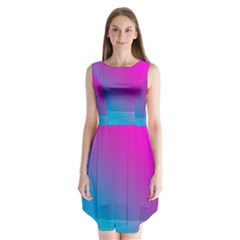 With Wireframe Terrain Modeling Fabric Wave Chevron Waves Pink Blue Sleeveless Chiffon Dress   by Mariart