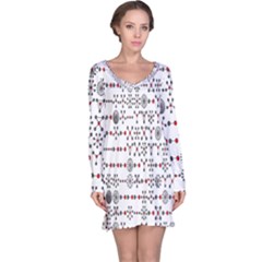 Bioplex Maps Molecular Chemistry Of Mathematical Physics Small Army Circle Long Sleeve Nightdress by Mariart