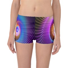 Abstract Fractal Bright Hole Wave Chevron Gold Purple Blue Green Boyleg Bikini Bottoms by Mariart