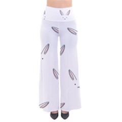 Bunny Line Rabbit Face Animals White Pink Pants by Mariart