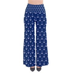 Blue White Anchor Pants by Mariart