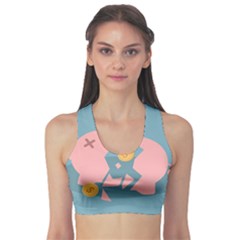 Coins Pink Coins Piggy Bank Dollars Money Tubes Sports Bra by Mariart