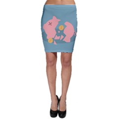 Coins Pink Coins Piggy Bank Dollars Money Tubes Bodycon Skirt by Mariart