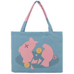 Coins Pink Coins Piggy Bank Dollars Money Tubes Mini Tote Bag by Mariart