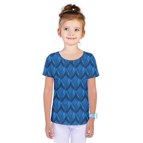 Blue Dragon Snakeskin Skin Snake Wave Chefron Kids  One Piece Tee by Mariart