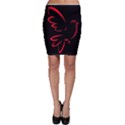 Dove Red Black Fly Animals Bird Bodycon Skirt View1