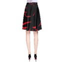 Dove Red Black Fly Animals Bird A-Line Skirt View2