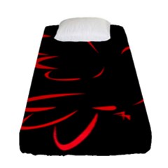 Dove Red Black Fly Animals Bird Fitted Sheet (single Size)