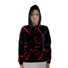 Dove Red Black Fly Animals Bird Hooded Wind Breaker (women) by Mariart