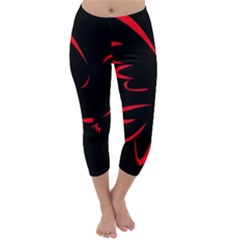 Dove Red Black Fly Animals Bird Capri Winter Leggings  by Mariart