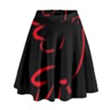 Dove Red Black Fly Animals Bird High Waist Skirt View1