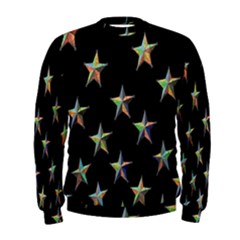 Colorful Gold Star Christmas Men s Sweatshirt by Mariart