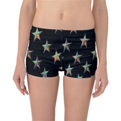 Colorful Gold Star Christmas Boyleg Bikini Bottoms by Mariart