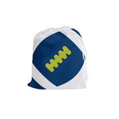 Football America Blue Green White Sport Drawstring Pouches (medium)  by Mariart