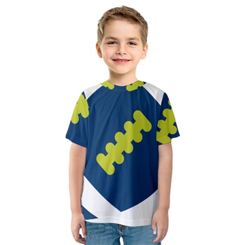 Football America Blue Green White Sport Kids  Sport Mesh Tee by Mariart