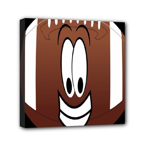 Happy Football Clipart Excellent Illustration Face Mini Canvas 6  X 6  by Mariart