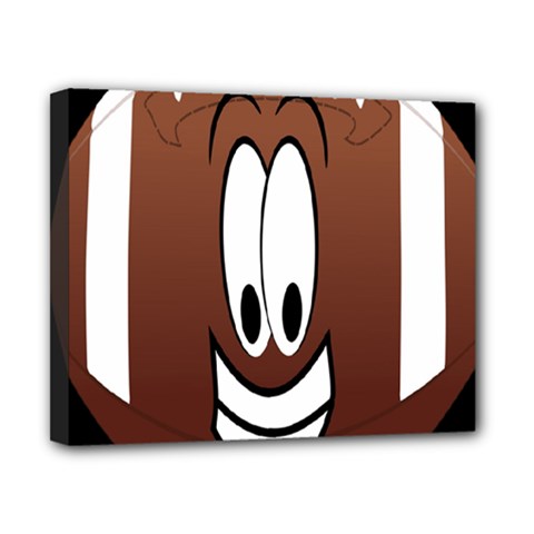 Happy Football Clipart Excellent Illustration Face Canvas 10  X 8  by Mariart