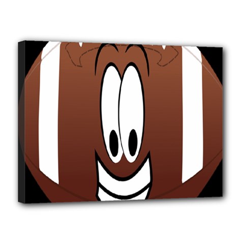 Happy Football Clipart Excellent Illustration Face Canvas 16  X 12  by Mariart