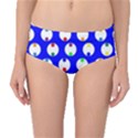 Easter Egg Fabric Circle Blue White Red Yellow Rainbow Mid-Waist Bikini Bottoms View1