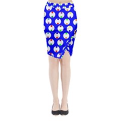 Easter Egg Fabric Circle Blue White Red Yellow Rainbow Midi Wrap Pencil Skirt by Mariart