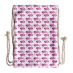 Heart Love Pink Purple Drawstring Bag (large) by Mariart