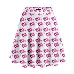 Heart Love Pink Purple High Waist Skirt