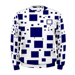 Illustrated Blue Squares Men s Sweatshirt by Mariart