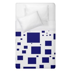 Illustrated Blue Squares Duvet Cover (single Size) by Mariart